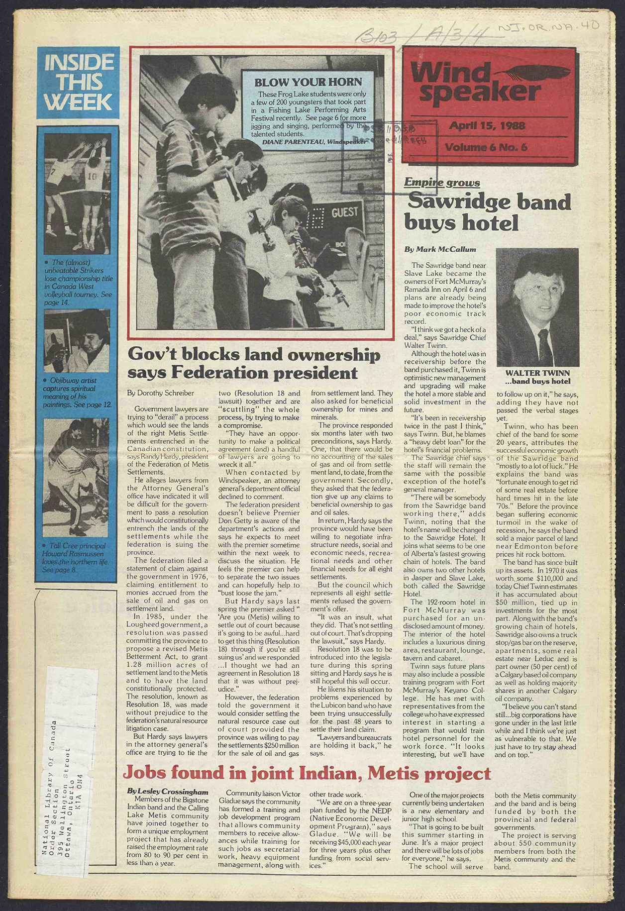  April 15, 1988