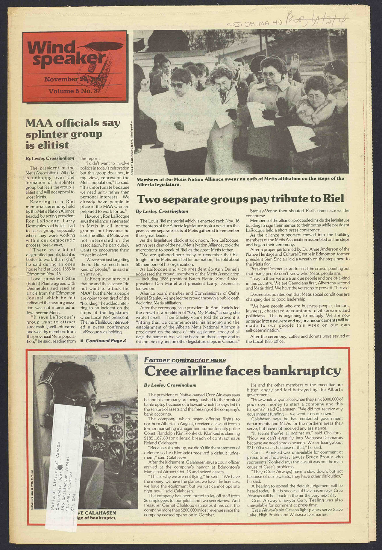 November 20, 1987 