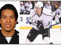 Jordan Nolan team photo, and a action shot of him with the LA Kings.