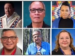 Six head and shoulders photo of the six candidates vying to the position of national chief of the Assembly of First Nations.