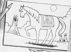 Horse colouring page