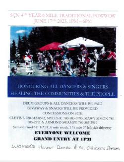 6-mile Traditional Powwow poster