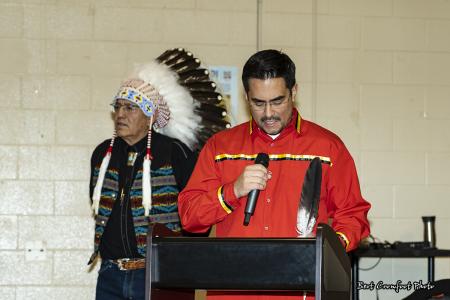 Councillor Samuel Crowfoot takes the oath of office