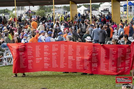 Banner of children's names lost to residential schools photo 1