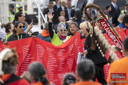 Banner of children's names lost to residential schools photo 4