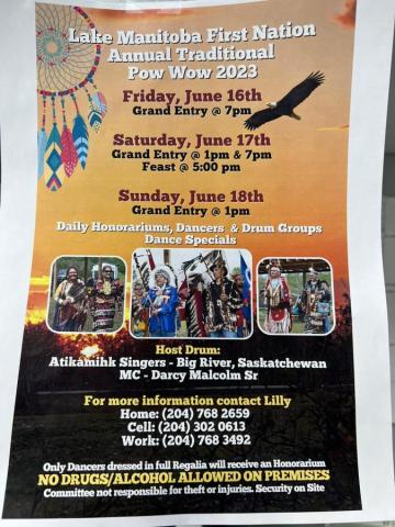 Lake Manitoba First Nation traditional powwow poster